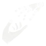 Minimalist icon of a human hand reaching out to a robotic hand, symbolizing collaboration between humans and AI.